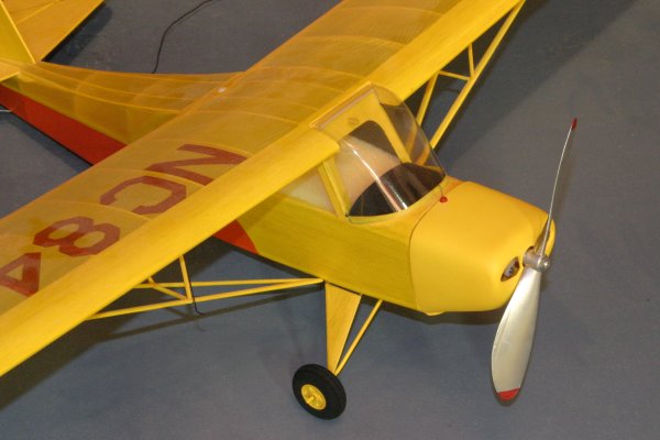 Aeronca Champ 7AC model, 36 inch wingspan, built from Nick Ziroli, Sr. 
plans