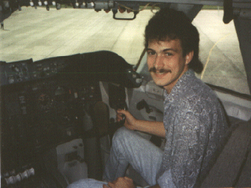 Ed in cockpit of NASA 905