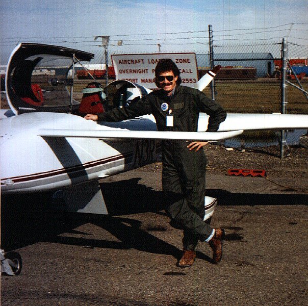 Ed with N3R Long-EZ Research Aircraft circa 1996