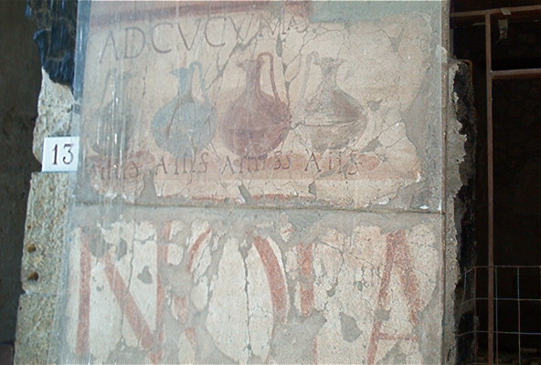 View of a fresco in Ercolano