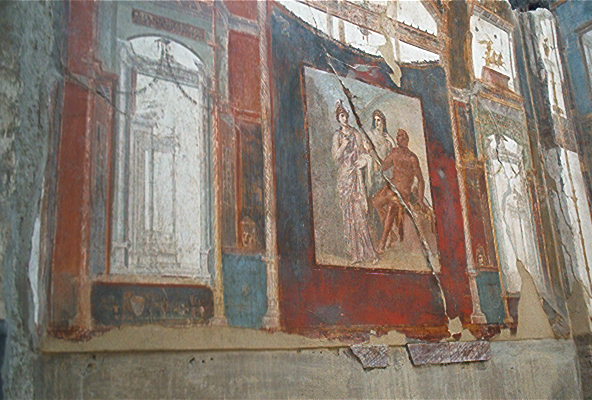 Well-preserved artwork in Ercolano