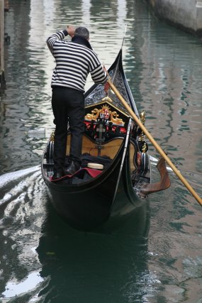 Gondola crusing in Venice