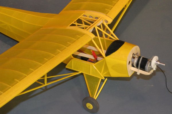 Piper J-3 Cub model, 36 inch wingspan, built from scaled down Bob Nelitz 
plans