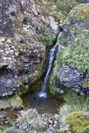 Small waterfall in Tongariro National Park