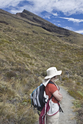 Jennifer in Tongariro National Park